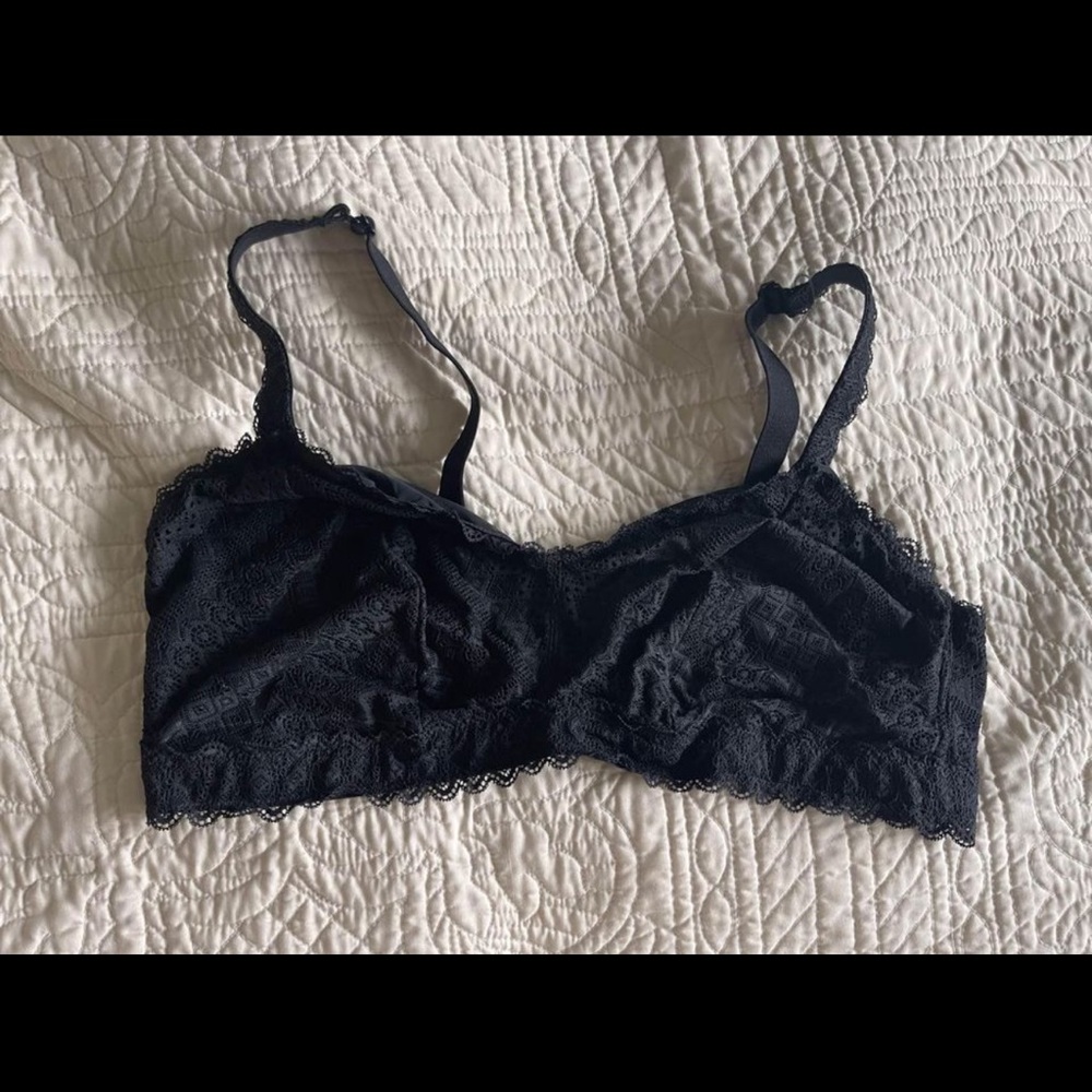 Black lace bralette